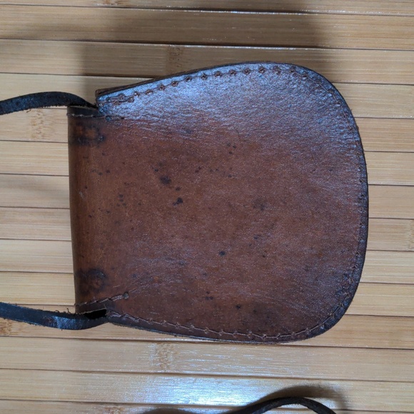 Brown Mini Leather Boho Cross Body Purse - Picture 3 of 4
